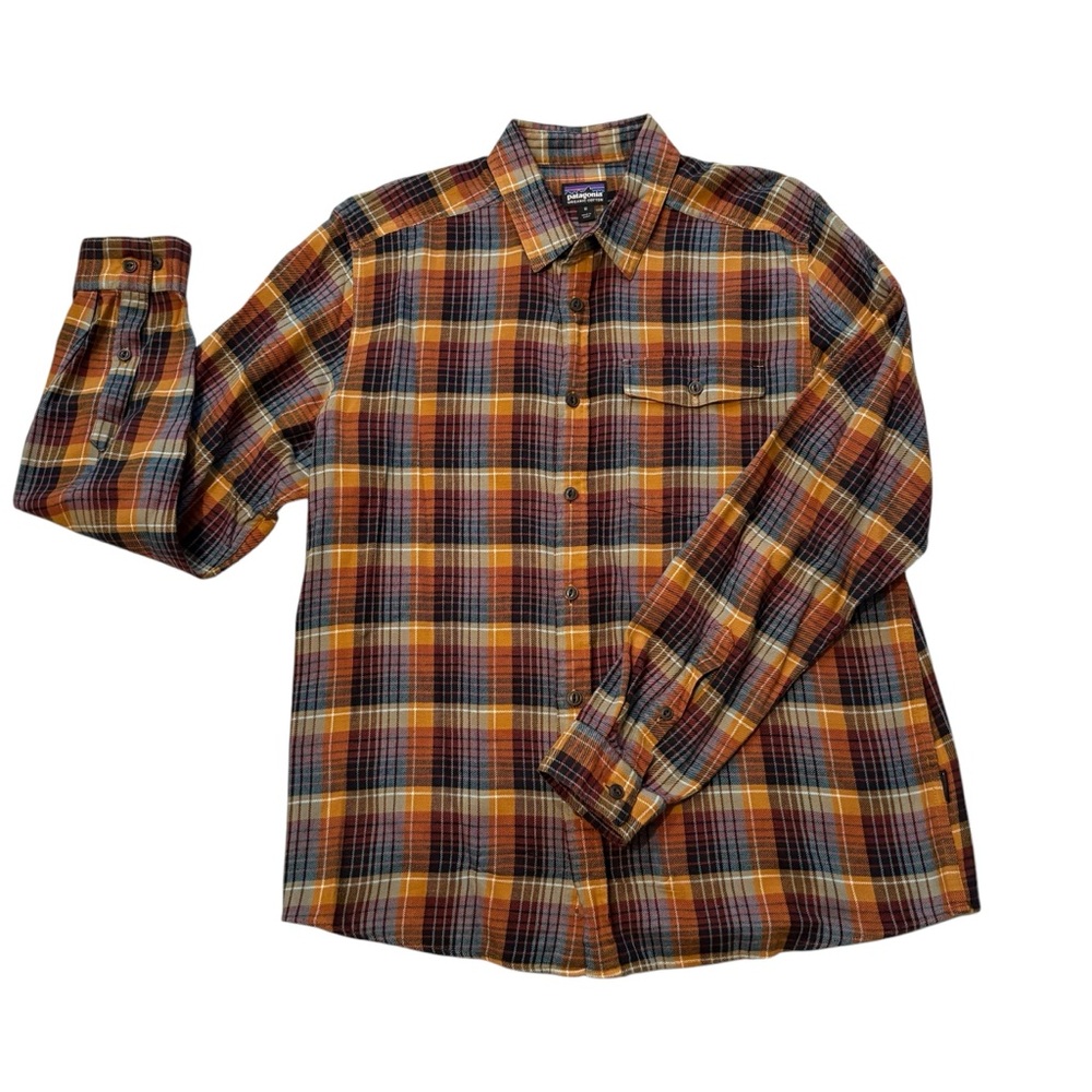 PATAGONIA Cotton Fjord Flannel 
Tartan Plaid Button Down Shirt, Sz M - Picture 6 of 14